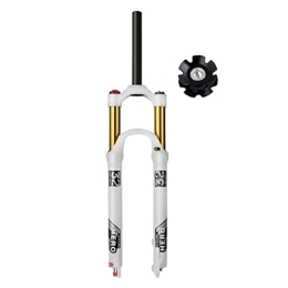 Samnuerly Repuesta 26 / 27.5 / 29 MTB Air Fork Travel 130mm Mountain Bike Suspension Fork Rebound Adjust 1-1 / 8'' Recto / Cónico Frontal Fork Manual / Remote Lockout 9mm (Color : Straight Manual, Size : 26'')