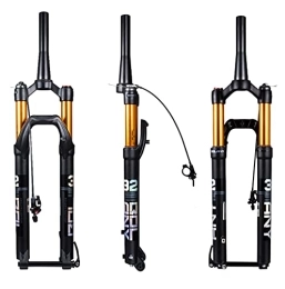 SHKJ Tenedores de bicicleta de montaña 27.5 29 Pulgadas Horquilla Delantera Bicicleta De Montaña 100mm Viaje Horquilla De Aire Suspensión Aleación De Magnesio Tapered A Través del Eje 15mm (Color : Remote, Size : 29inch)