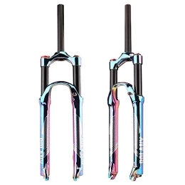 27.5 / 29in Hyun Color Air MTB MTB Tenedor de suspensión, Manual de aleación de Aluminio Ultraligero/Crown Lockout Mountain Bike Forks, Travel 120mm, para XC/Am/FR Bicycle (Color : 26in)