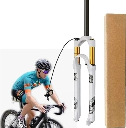 MAXCBD Tenedores de bicicleta de montaña Ajuste de rebote de horquilla de bicicleta de montaña de aleación de magnesio, horquilla delantera de suspensión de aire, recorrido de 100 mm, StraightPipeManual ( Color : Linearcontrol , Size : 26inc