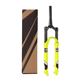 AWJ Tenedores de bicicleta de montaña AWJ Horquilla de suspensión neumática para Bicicleta de montaña, 26 / 27.5 / 29 Pulgadas, 130 mm, aleación de magnesio de Viaje, 1-1 / 2", QR, 9 mm, Accesorios para Bicicleta de montaña, s