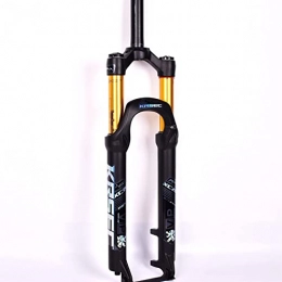 AWJ Tenedores de bicicleta de montaña AWJ Horquilla Delantera de Bicicleta de 26 Pulgadas, Horquilla de suspensión neumática MTB para Bicicleta de montaña, Freno de Disco, Control de Hombro, Recorrido de 1-1 / 8", 120mm
