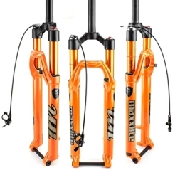 HSQMA Tenedores de bicicleta de montaña Bicicleta De Montaña Horquilla De Suspensión 26 / 27.5 / 29 Pulgadas MTB Aire Horquilla 1-1 / 8 100mm De Recorrido Freno De Disco Horquilla Delantera Eje Pasante 15mm ( Color : Orange RL , Size : 26inch )