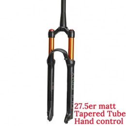 generies Tenedores de bicicleta de montaña Bolany MTB Bicicleta Air Fork Supension Rebound Adjustment 26 / 27.5 / 29er Lock Straight Tapered Mountain Fork para Accesorios De Bicicleta 27.5er Mano cnica