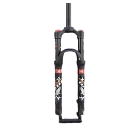 Boxkat Tenedores de bicicleta de montaña Control del Hombro Bicicleta de Montaña Horquilla de Aire 29 Pulgadas, Aleación de Aluminio Viaje 120 Mm Tubo Recto Bicicletas Dirección Sin Hilo Negro (Color : Black, Size : 27.5)