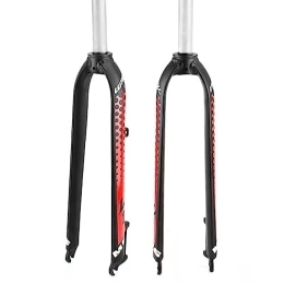 DFNBVDRR Tenedores de bicicleta de montaña DFNBVDRR 26 / 27, 5 / 29 Pulgadas Horquilla Rígida Aleación De Aluminio Bicicleta De Montaña Horquilla Rígida Freno De Disco Liberación Rápida Horquilla Delantera (Color : Black Red, Size : 26 / 27.5 / 29in)