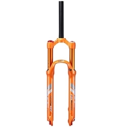 GYWLY Tenedores de bicicleta de montaña GYWLY 26 / 27.5in Bicicleta Montaña Tenedor Frontal Ajuste Rebote Aire Horquilla Suspensión Tubo Recto 28.6mm 1-1 / 8 Pulg. Bloqueo Manual QR Viaje 120mm (Color : Orange, Size : 26in)