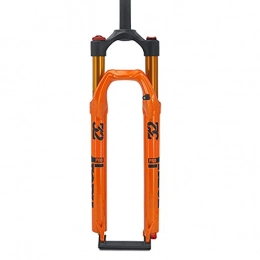 GYWLY Tenedores de bicicleta de montaña GYWLY 27.5 29 Pulgadas Horquilla MTB MTB Aire Horquilla Suspensión, Ajuste Rebote Tubo Recto Viaje 120mm Bloqueo Manual Aleación De Magnesio (Color : Orange, Size : 27.5inch)