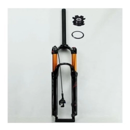 FukkeR Tenedores de bicicleta de montaña Horquilla De Suspensión Air MTB Bicicleta E-Bikes De 26 27.5 29 Pulgadas 1 1 / 8'' Tubo Recto Mountain Bike Front Horquillas De Viaje 100mm QR 100mm×9mm ( Color : Black glossy remote , Size : 27.5inch )