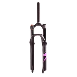 TYXTYX Tenedores de bicicleta de montaña Horquilla de suspensión para Bicicleta 26"27, 5 Pulgadas 29er, 1-1 / 8" Horquillas de Aire de aleación Ligera 120 mm Freno de Disco Amortiguador de Viaje MTB (Color: Rosa, Tamaño: 26 Pulgada