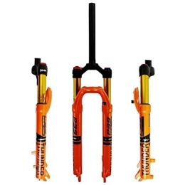 TYXTYX Tenedores de bicicleta de montaña Horquilla de suspensión para Bicicleta 27"29" MTB Air Spring Tubo de dirección Recto 1-1 / 8"Travel 100mm Freno de Disco Bloqueo Manual 9mm QR (Color: Naranja, Tamaño: 29in)