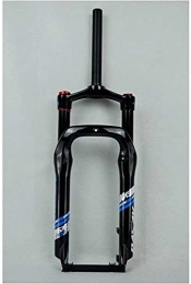 zhtt Tenedores de bicicleta de montaña Horquilla delantera para bicicleta de nieve Horquilla neumática de 20 pulgadas para neumáticos gruesos de 4, 0 "Accesorios para bicicletas Freno de disco QR 9 mm Viaje 120 mm Horquilla de suspensión d