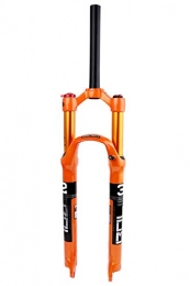 Mdjywl Repuesta Horquilla Mtb Bifurcación de bicicleta bicicleta de montaña Tenedor de suspensión 26 / 27.5 / 29 en el aire resorte recto 28.6mm cono 39.8mm viaje 100mm MTB naranja para el freno de disco Bike RL / HL QR