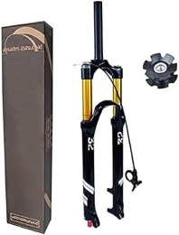 JKAVMPPT Tenedores de bicicleta de montaña Horquillas de suspensión for bicicleta de viaje de 120 / 130 / 140mm, horquilla de suspensión for bicicleta de montaña de aire con freno de disco de ajuste de rebote de 26 / 27.5 / 29 pulgadas ( Color : Strai