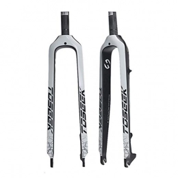Bikettbd Tenedores de bicicleta de montaña Horquillas Rígidas para Bicicleta MTB Ultraligero Fibra de Carbono Mountain Bike Horquilla de Suspensión (Color : E, Size : 26 Inch)