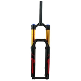 HSQMA Repuesta HSQMA Downhill MTB Air Fork 26 27.5 29 Inch DH Mountain Bike Suspension Fork Travel 165mm Straight Front Fork Thru Axle Damping Adjustable (Color : Red A, Size : 27.5'')