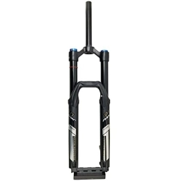 HSQMA Repuesta HSQMA Downhill MTB Air Fork 26 27.5 29 Inch DH Mountain Bike Suspension Fork Travel 165mm Straight Front Fork Thru Axle Damping Adjustable (Color : Silver, Size : 26'')