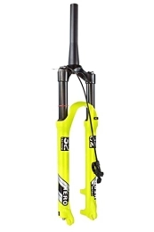 HSQMA Tenedores de bicicleta de montaña HSQMA Horquilla De Suspensión para Bicicleta De Montaña 26 / 27.5 / 29 Pulgadas MTB Air Fork Travel 100mm 1-1 / 8 1-1 / 2 Bicycle Front Fork Disc Brake QR 9mm (Color : Tapered Remote, Size : 26'')