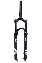 HSQMA Tenedores de bicicleta de montaña HSQMA MTB Air Fork 26 / 27.5 / 29 Inch Mountain Bike Suspension Fork Travel 120mm 1-1 / 8 1-1 / 2 Disc Brake Bicycle Front Fork QR 9mm (Color : Tapered Manual, Size : 26'')