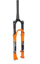 JKFZD Tenedores de bicicleta de montaña JKFZD Cnico Horquilla de Suspensin Bicicleta de Montaa 26 / 27, 5 / 29 Pulgada Aleacin de Aluminio Freno de Disco Ajuste de Amortiguacin (Color : Orange, Size : 26inch)