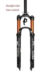 JKFZD Tenedores de bicicleta de montaña JKFZD MTB Suspensión Tenedor para 26 27, 5 29 Pulgada Ruedas Doble Aire Cámara Hombro Controlar Remoto Bloqueo Desct Freno (Color : B, Size : 26inch)