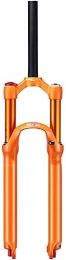 KAUTO Repuesta KAUTO Horquilla Delantera para Bicicleta MTB 26 27, 5 Pulgadas Naranja, Recorrido 120 mm Recto 1-1 / 8"Horquilla de suspensión de Bloqueo Manual para Bicicleta de montaña
