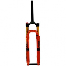 LSRRYD Tenedores de bicicleta de montaña LSRRYD Horquilla Suspensión Bicicleta Montaña 26 / 27.5 / 29'' 120mm Recorrido 15mm Eje Pasante Disco Freno MTB Aire Amortiguador 1-1 / 8'' Ultraligero 1870G (Color : Orange HL, Size : 27.5'')