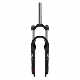 LvTu Tenedores de bicicleta de montaña LvTu Horquilla MTB 26" Amortiguador de Resorte Derecho Tubo de Dirección Longitud del Tubo de Viaje 150mm Freno de Disco QR de 9mm Horquilla de Suspensión (Color : Black)