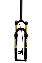 BSLBBZY Tenedores de bicicleta de montaña MTB Air Spring BICICLETAS Tenedor de suspensión 27.5 " / 29 pulgadas para el freno de horquilla de aire DH de MTB DH Black 15mm a través del eje Viaje de aleación de magnesio 105mm 1-1 / 8" para la bic