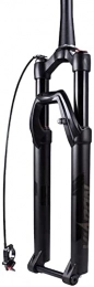 HyiFkJ Repuesta Mtb Bifurcación cuesta abajo 27.5 / 29 pulgadas Bicicleta Tenedor de suspensión, freno de disco de amortiguación de aire Tubo recto 1-1 / 2 " Rl Viaje de 105 mm a través del eje 15mm (color: a, Tamaño