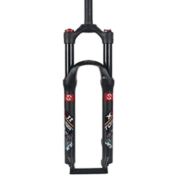MZP Tenedores de bicicleta de montaña MZP Horquilla De Suspensión De Bicicleta 26 / 27.5 / 29 Pulgadas Horquilla De Bicicleta De Montaña Suspensión Control De Hombro Aleación De Aluminio Recorrido: 120 Mm (Color : Black, Size : 26inch)