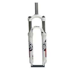 NESLIN Tenedores de bicicleta de montaña NESLIN Horquilla para Bicicleta De Montaña, con Sistema De Amortiguación Ajustable, Adecuada para Bicicleta De Montaña / XC / ATV, 27.5-White Red