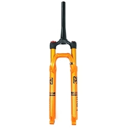 QHY Tenedores de bicicleta de montaña QHY 26 27.5 29 Pulgadas Bicicleta Montaña Horquilla Aire Horquilla Suspensión MTB 1-1 / 2 Control Hombro Aleación Aluminio Recorrido 100mm HL (Color : Orange, Size : 29'')