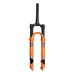 RSTO Tenedores de bicicleta de montaña RSTO Horquilla Suspensin Bicicleta 26" 27.5" 29" Aleacin 120mm Viajar Tubo Cnico - Naranja (Color : Manual Lockout, Size : 27.5 Inch)