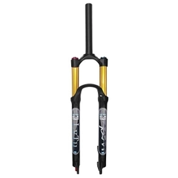 TYXTYX Tenedores de bicicleta de montaña Suspensión de Horquilla neumática para Bicicleta 140 mm de Recorrido -WQ-006 Horquillas para Bicicleta de montaña MTB Amortiguación Ajustable 26 / 27.5 / 29 (Color: Bloqueo Manual Recto, Tam