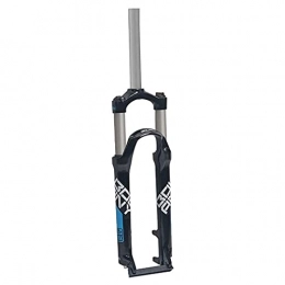 CWYP-MS Tenedores de bicicleta de montaña Tenedor de suspensión de Bicicleta, aleación de Aluminio de 24 Pulgadas 28.6 mm Straight Tube Mountain MTB Ciclismo Disco de Freno Control de Hombro Viaje 100mm (Color : Black+Blue Label)