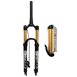 TYXTYX Tenedores de bicicleta de montaña Travel 130mm MTB Air Suspension Fork 26 / 27.5 / 29 Inch, Rebound Adjust 1-1 / 8"Horquillas Delanteras ultraligeras de 9 mm QR Mountain Bike (Color: Tapered Remote Lock, Tamaño: 26 Pulgadas