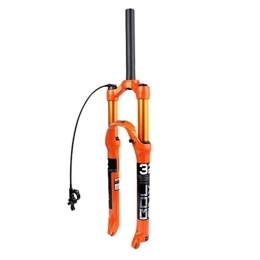 TYXTYX Tenedores de bicicleta de montaña TYXTYX Horquilla de suspensión para Bicicleta MTB 26"27.5" 29"1-1 / 8" Recorrido: 100 mm Control de Hombro y Bloqueo Remoto Naranja
