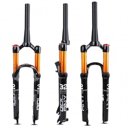 Uioy Tenedores de bicicleta de montaña Uioy Horquilla de suspensión para Bicicleta de montaña XC, Amortiguador de Horquilla Delantera neumática MTB de 26 / 27.5 / 29 Pulgadas, Recorrido de 120 mm (Color : Tapered Manual, Size : 27.5 Inch)