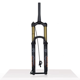 UKALOU Tenedores de bicicleta de montaña UKALOU DH MTB Air Fork 27.5 / 29 Downhill Mountain Bike Suspension Forks Travel 160mm Thru Axle 15 * 110mm Boost Tapered Fork Rebound Adjust, Gold (Color : Remote, Size : 27.5'')