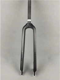 XIAOMEI Tenedores de bicicleta de montaña XIAOMEI 26 / 27.5 / 29er Mountain MTB - Horquilla de freno de disco rgido de carbono para bicicleta, color negro, tamao 27.5