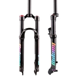 XQHD Tenedores de bicicleta de montaña XQHD Horquillas De Suspensión para Bicicleta De Montaña Viaje 120mm, Tubo Recto De 28, 6 Mm, Bloqueo De Corona Qr De 9 Mm, 29inch