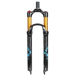 YouLpoet Tenedores de bicicleta de montaña YouLpoet Accesorios de Bicicleta de Horquilla de Amortiguador de presión de Aire de Horquilla Delantera de montaña de aleación de Aluminio y magnesio, Azul, 26inch