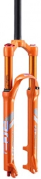 YSHUAI Tenedores de bicicleta de montaña YSHUAI - Suspensión para bicicleta de montaña, 26", absorción de impactos, 1-1 / 8" y 27, 5", unisex, ajuste de amortiguación, recorrido del muelle de 120 mm, color naranja, tamaño 26 inch
