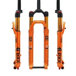 YUISLE Repuesta YUISLE Downhill MTB Air Fork 26 27.5 29 Pulgadas Mountain Bike Suspension Fork DH Travel 120mm 28.6mm Straight Front Fork Rebound Ajustable Thru Axle 15x100mm (Color : Orange, Size : 26inch)