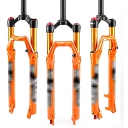 YZLP Tenedores de bicicleta de montaña YZLP Horquillas delanteras para bicicleta de montaña Horquilla neumática de 27.5 29 pulgadas con ajuste de rebote de amortiguación (color: amortiguación 27.5 pulgadas, naranja, tamaño: B)