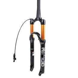 ZCXBHD Tenedores de bicicleta de montaña ZCXBHD 26 27.5 29 Pulgadas Air Suspension Fork Horquillas Montaña Derecho Carrera 120mm Manual Bloqueo De Corona Frenos De Disco (XC Am FR) Negro (Color : Wire Control, Size : 26 Inches)
