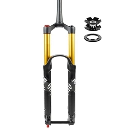 ZECHAO Tenedores de bicicleta de montaña ZECHAO Horquilla de suspensión de bicicleta de montaña de aire de viaje de 10.8 29 pulgadas, bloqueo manual de 1-1 / 2 pulgadas, horquilla delantera amortiguadora de golpes de 15 mm x 110 mm, accesorios
