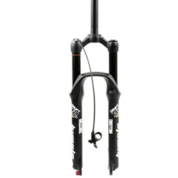 ZECHAO Tenedores de bicicleta de montaña ZECHAO Horquillas de suspensión para bicicleta de montaña de 26 / 27.5 / 29 pulgadas, aleación ligera con carrera de ajuste de rebote de 160 mm, 9 mm x 100 mm, accesorios de horquilla de freno de disco de