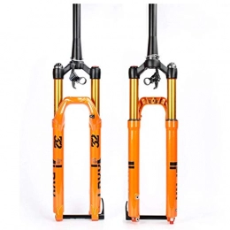 ZGYZ Tenedores de bicicleta de montaña ZGYZ MTB Bicicleta Horquilla de suspensión de aleación de magnesio 27, 5 / 29 Pulgadas, Amortiguador de Cono Horquilla Delantera Freno de Disco Negro / Naranja